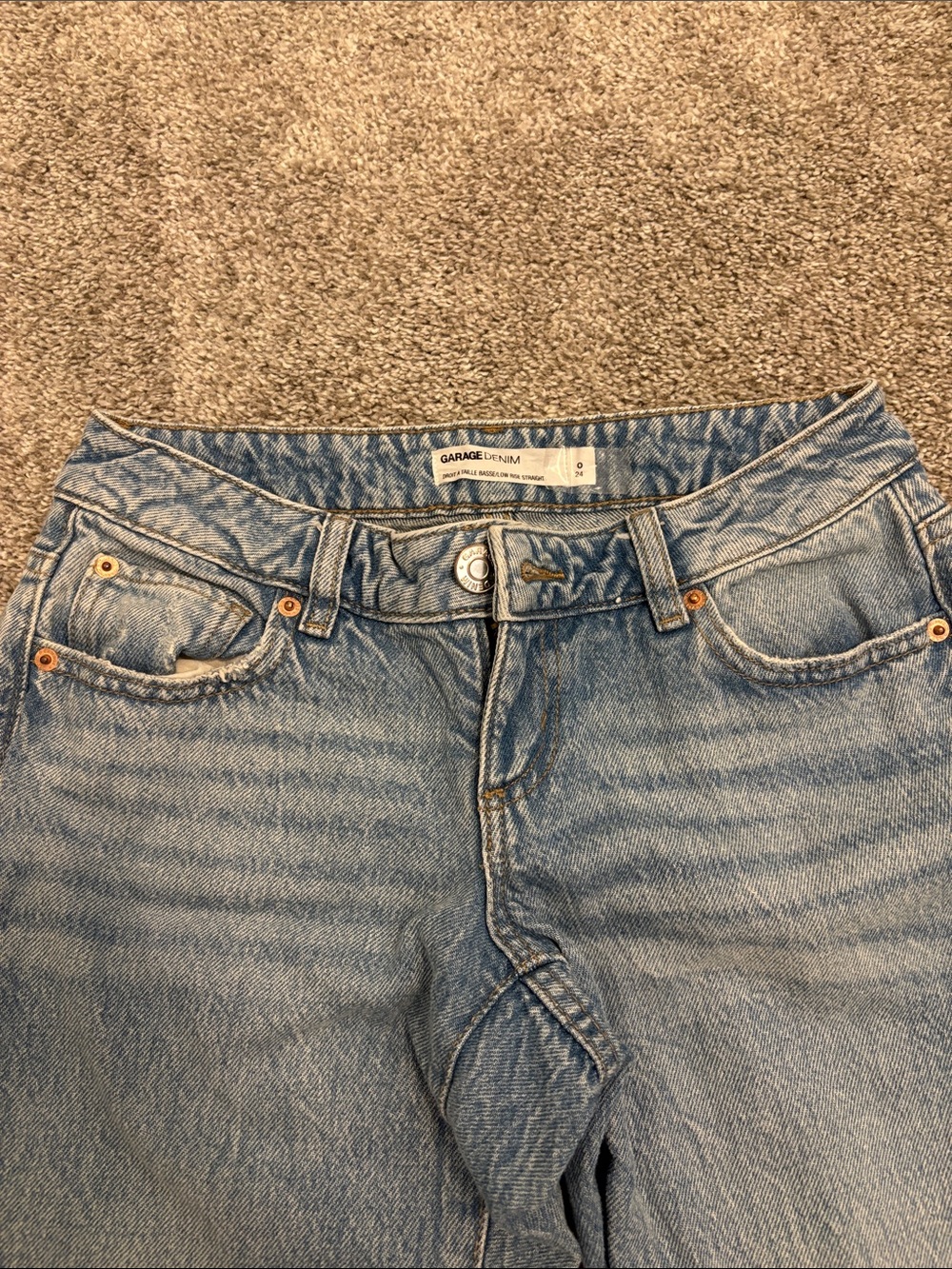GARAGE Low Rise Straight Leg Jeans - Picture 2 of 4
